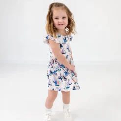 Dresses|Dresses<Little Sleepies Flutter Skater Dress Seas The Day
