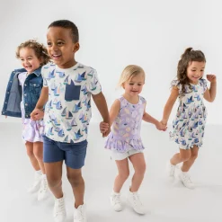 Dresses|Dresses<Little Sleepies Flutter Skater Dress Seas The Day