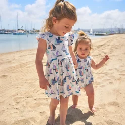 Dresses|Dresses<Little Sleepies Flutter Skater Dress Seas The Day