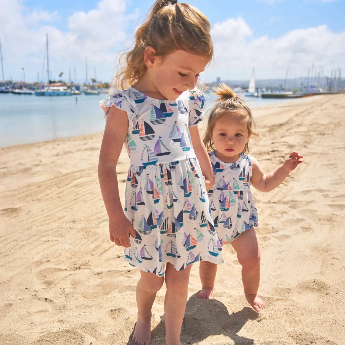 Dresses|Dresses<Little Sleepies Flutter Skater Dress Seas The Day