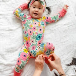 Zippies|Mommy & Me<Little Sleepies Crescent Zippy Secret Garden