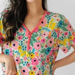 Mommy & Me|Mommy & Me<Little Sleepies Women's Short Sleeve Pajama Top Secret Garden