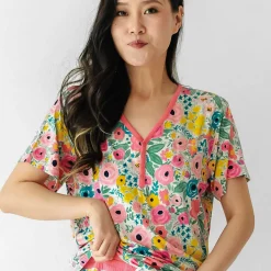Mommy & Me|Mommy & Me<Little Sleepies Women's Short Sleeve Pajama Top Secret Garden