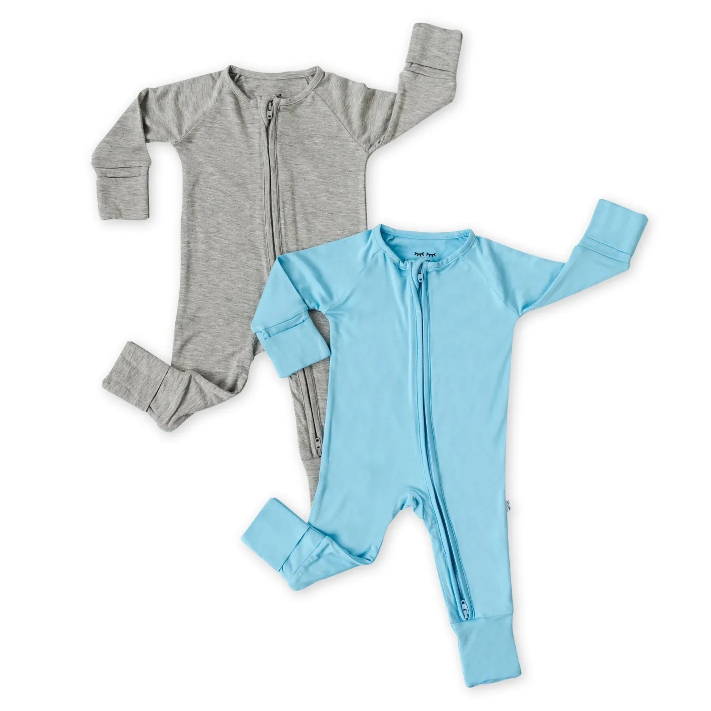 Zippies<Little Sleepies Zippy Sky Blue & Heather Gray