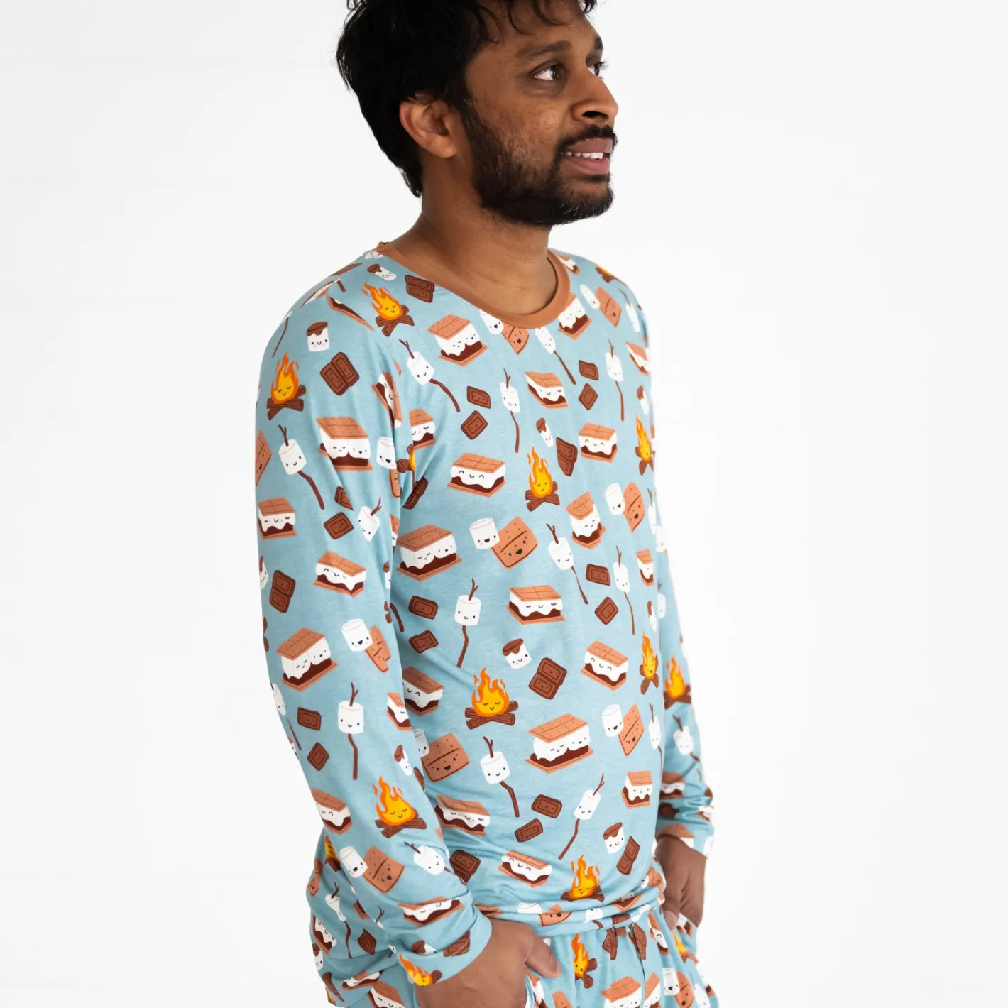 Men's<Little Sleepies Men's Pajama Top S'mores Galore