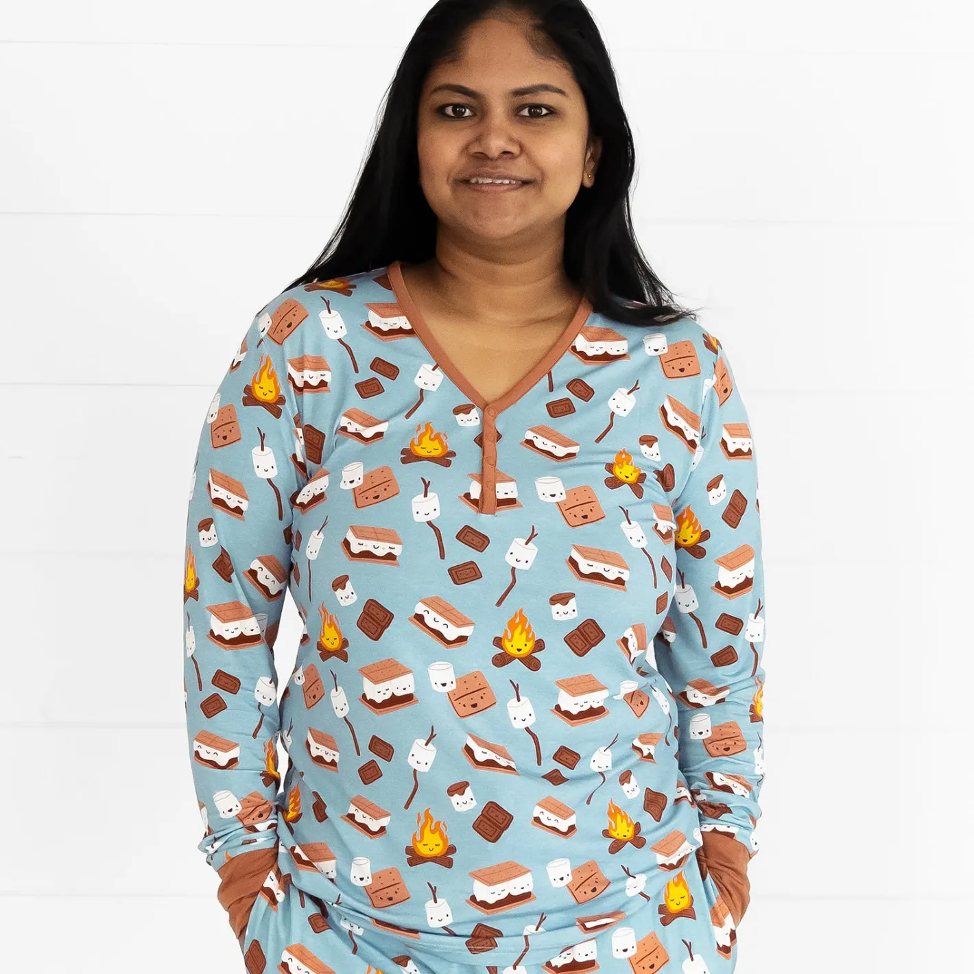 Women's Pajamas<Little Sleepies Women's Pajama Top S'mores Galore