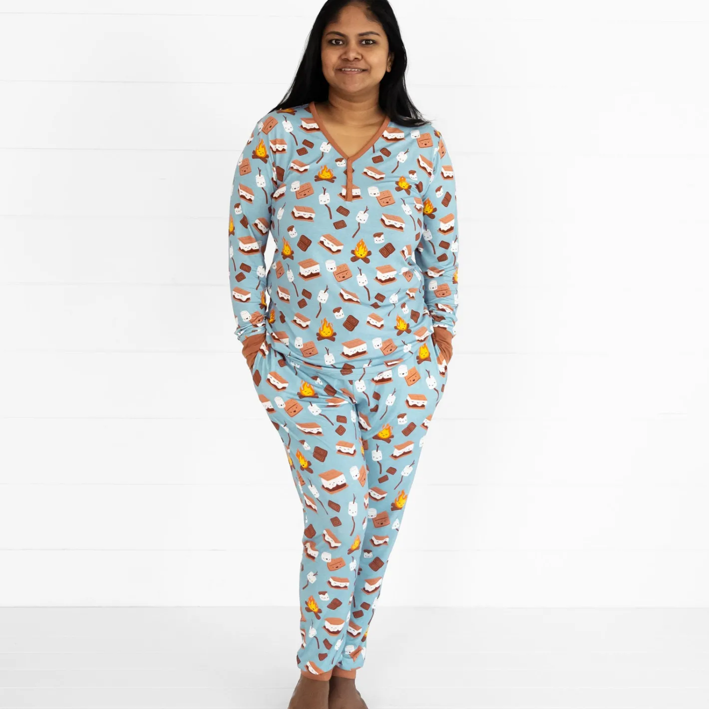 Women's Pajamas<Little Sleepies Women's Pajama Top S'mores Galore
