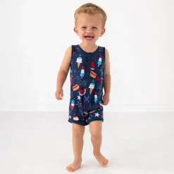 Rompers<Little Sleepies Henley Romper Snacks & Sparkles
