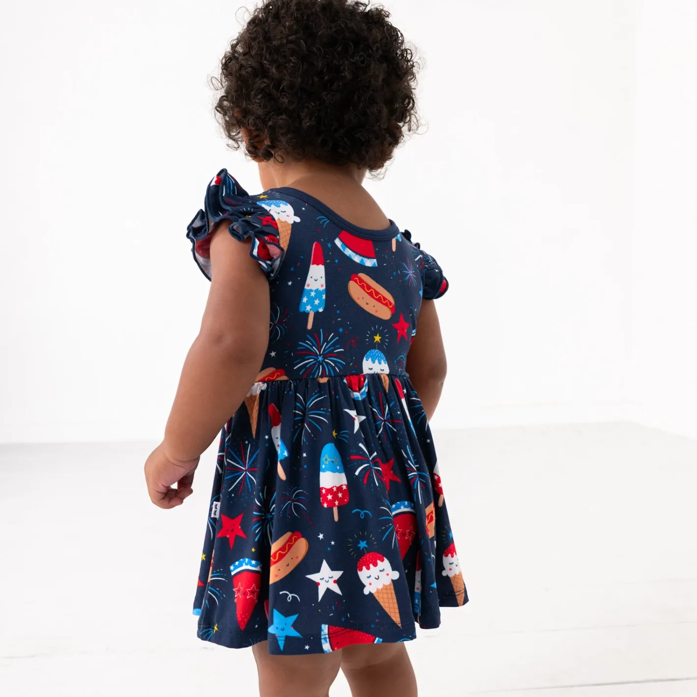 Bamboo Baby Clothes|Bodysuits<Little Sleepies Flutter Twirl Dress with Bodysuit Snacks & Sparkles