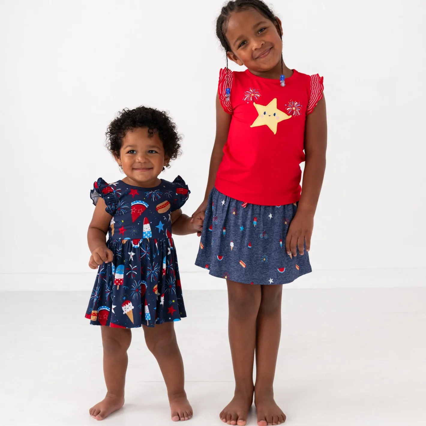 Bamboo Baby Clothes|Bodysuits<Little Sleepies Flutter Twirl Dress with Bodysuit Snacks & Sparkles