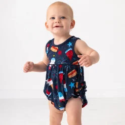 Bamboo Baby Clothes|Rompers<Little Sleepies Bubble Romper Snacks & Sparkles
