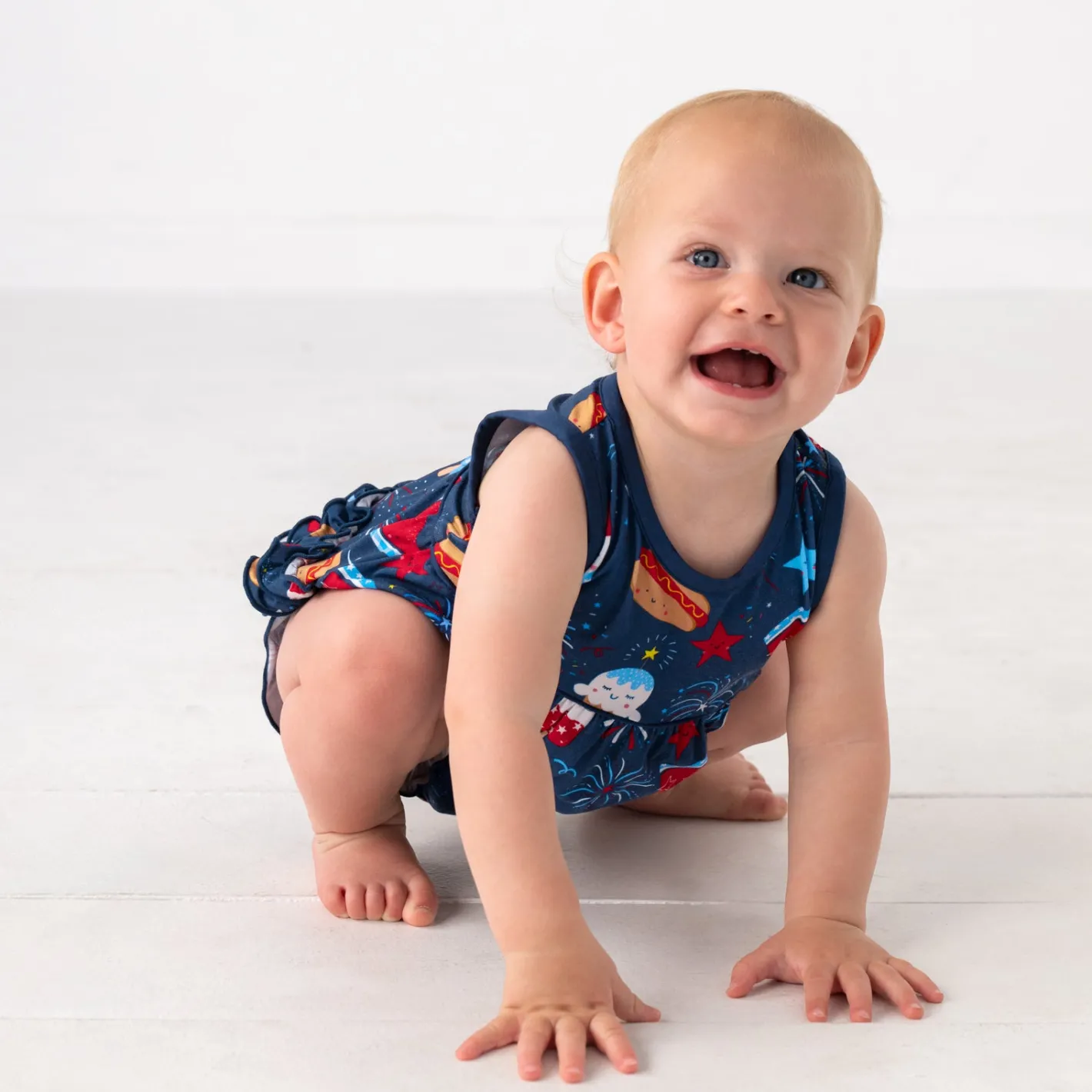 Bamboo Baby Clothes|Rompers<Little Sleepies Bubble Romper Snacks & Sparkles