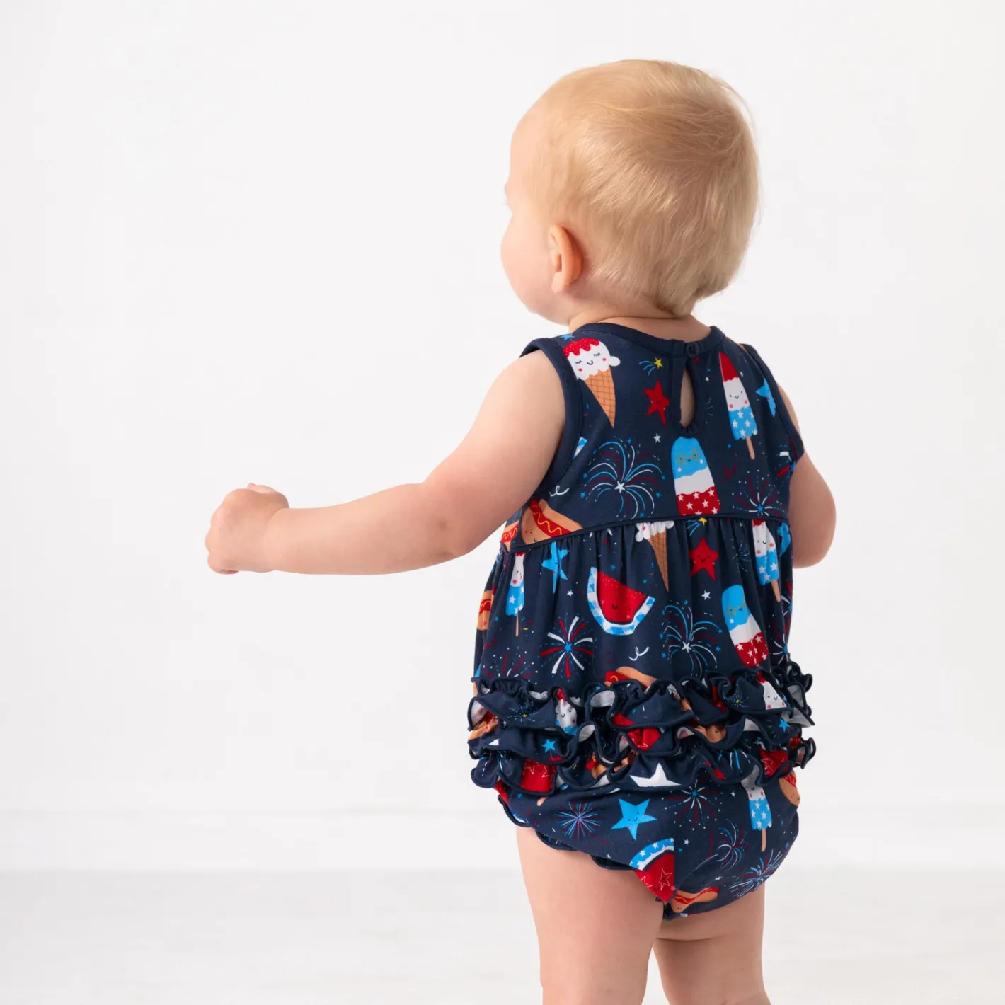 Bamboo Baby Clothes|Rompers<Little Sleepies Bubble Romper Snacks & Sparkles