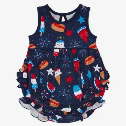 Bamboo Baby Clothes|Rompers<Little Sleepies Bubble Romper Snacks & Sparkles