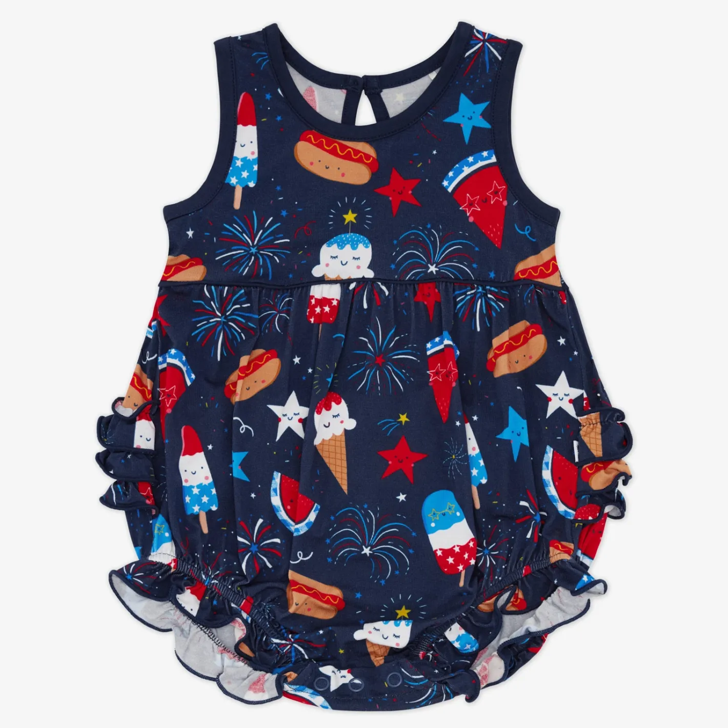 Bamboo Baby Clothes|Rompers<Little Sleepies Bubble Romper Snacks & Sparkles