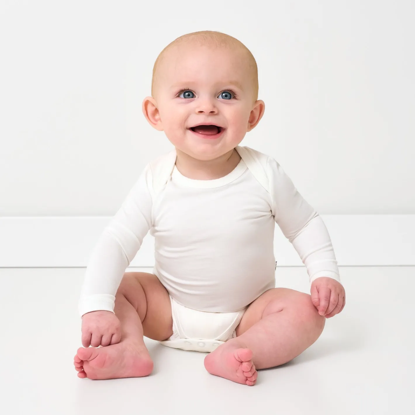 Bamboo Baby Clothes|Everyday Essentials<Little Sleepies Bodysuit Soft White
