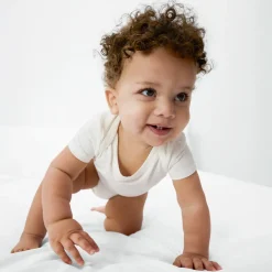 Bamboo Baby Clothes|Everyday Essentials<Little Sleepies Bodysuit Soft White