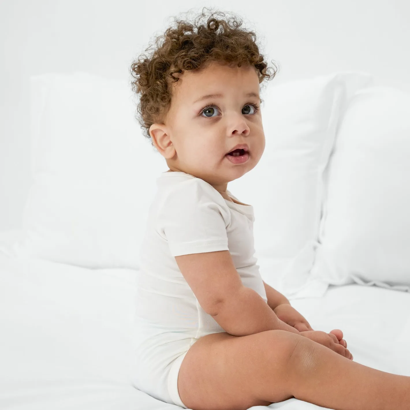 Bamboo Baby Clothes|Everyday Essentials<Little Sleepies Bodysuit Soft White