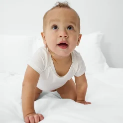Bamboo Baby Clothes|Everyday Essentials<Little Sleepies Bodysuit Soft White