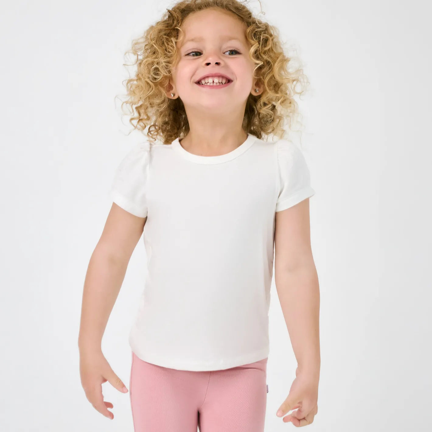 Everyday Essentials|Everyday Essentials<Little Sleepies Puff Sleeve Tee Soft White