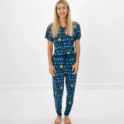 Mommy & Me|Mommy & Me<Little Sleepies Women's Short Sleeve Pajama Top Solar Explorers