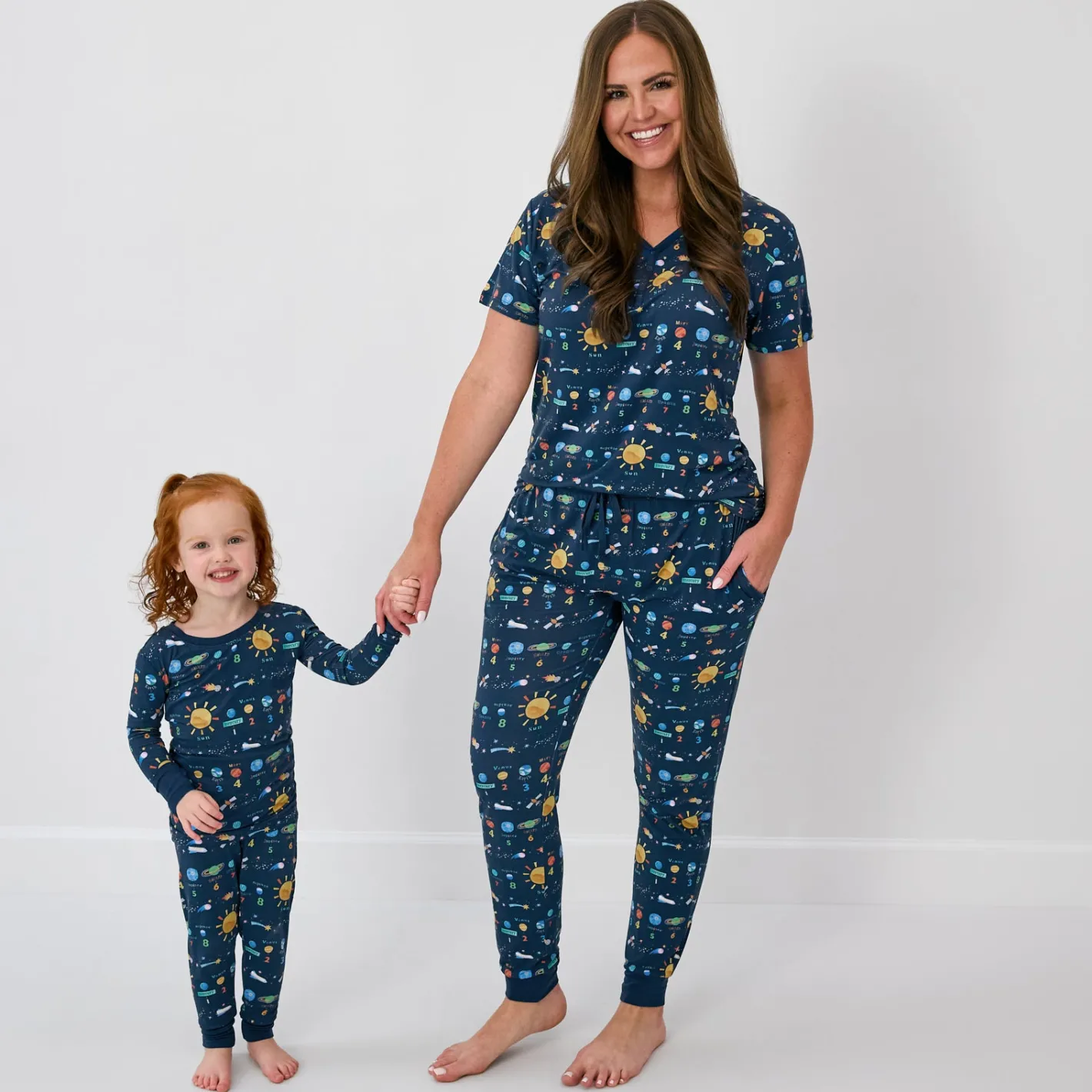 Mommy & Me|Mommy & Me<Little Sleepies Women's Pajama Pants Solar Explorers