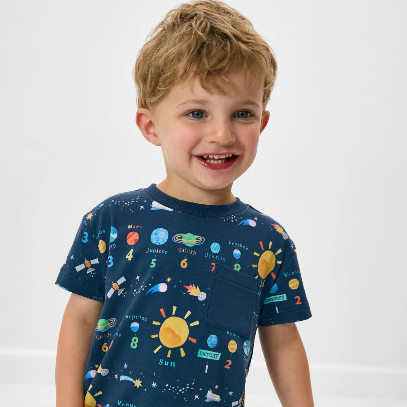 Tops & Tees|Tops & Tees<Little Sleepies Relaxed Pocket Tee Solar Explorers