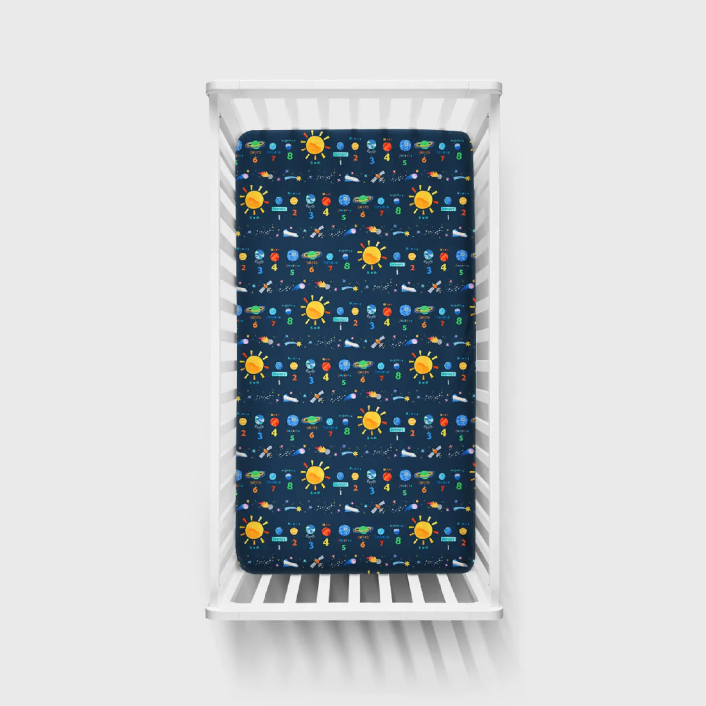 Sheets<Little Sleepies Fitted Crib Sheet Solar Explorers