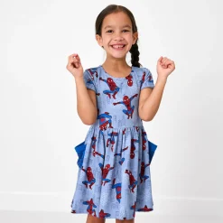 Dresses|Dresses<Little Sleepies Patch Pocket Dress Spidey Sense