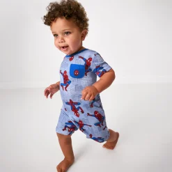 Bamboo Baby Clothes|Rompers<Little Sleepies Pocket Shorty Romper Spidey Sense