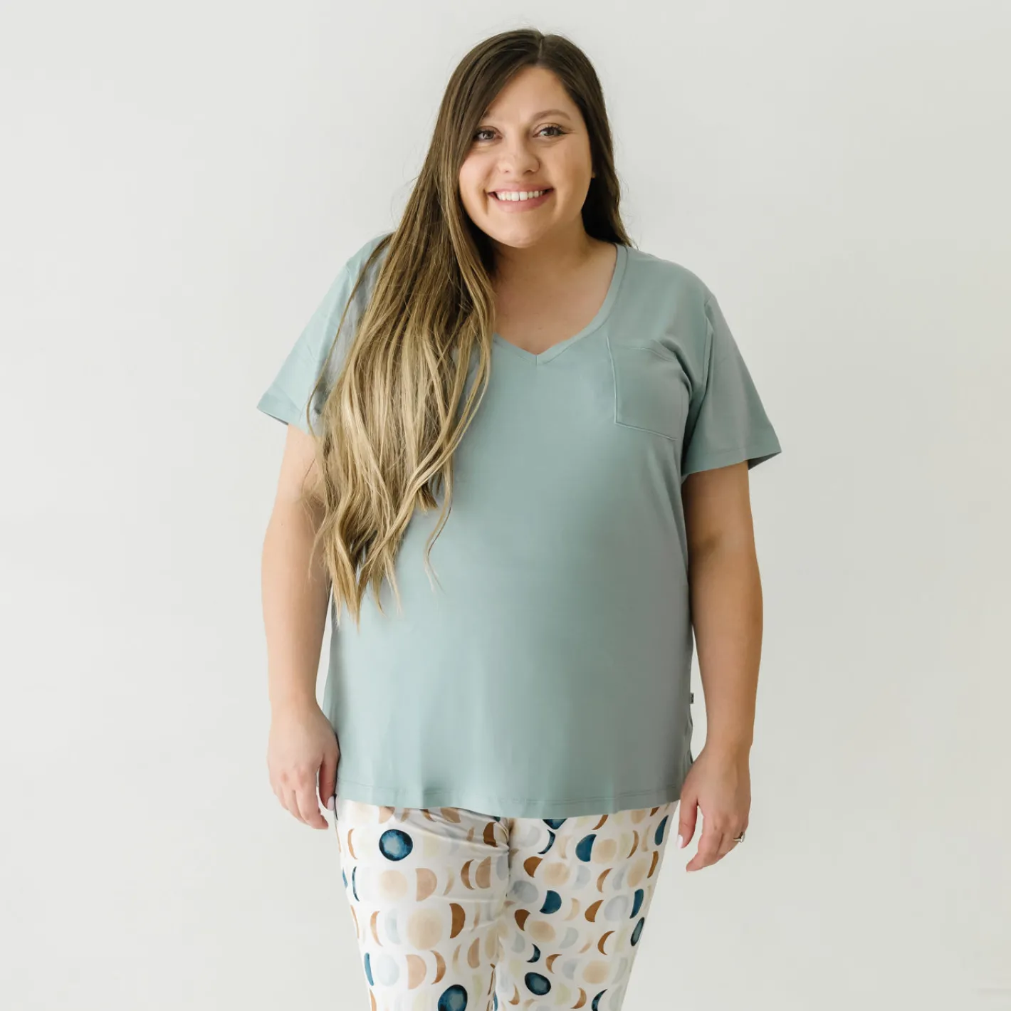 Women's Pajamas|Women's Tees<Little Sleepies Perfect Pocket Tee Stormy