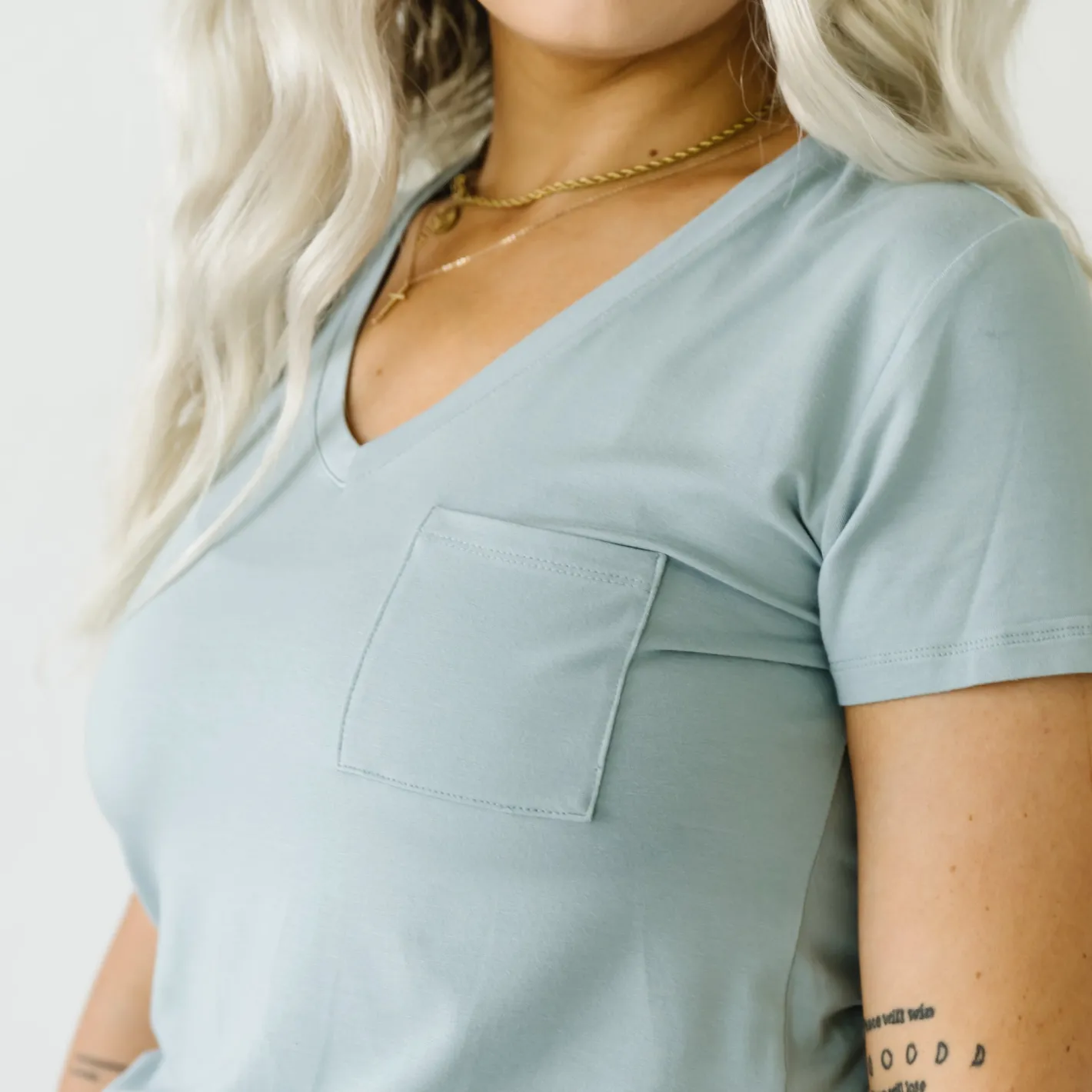 Women's Pajamas|Women's Tees<Little Sleepies Perfect Pocket Tee Stormy