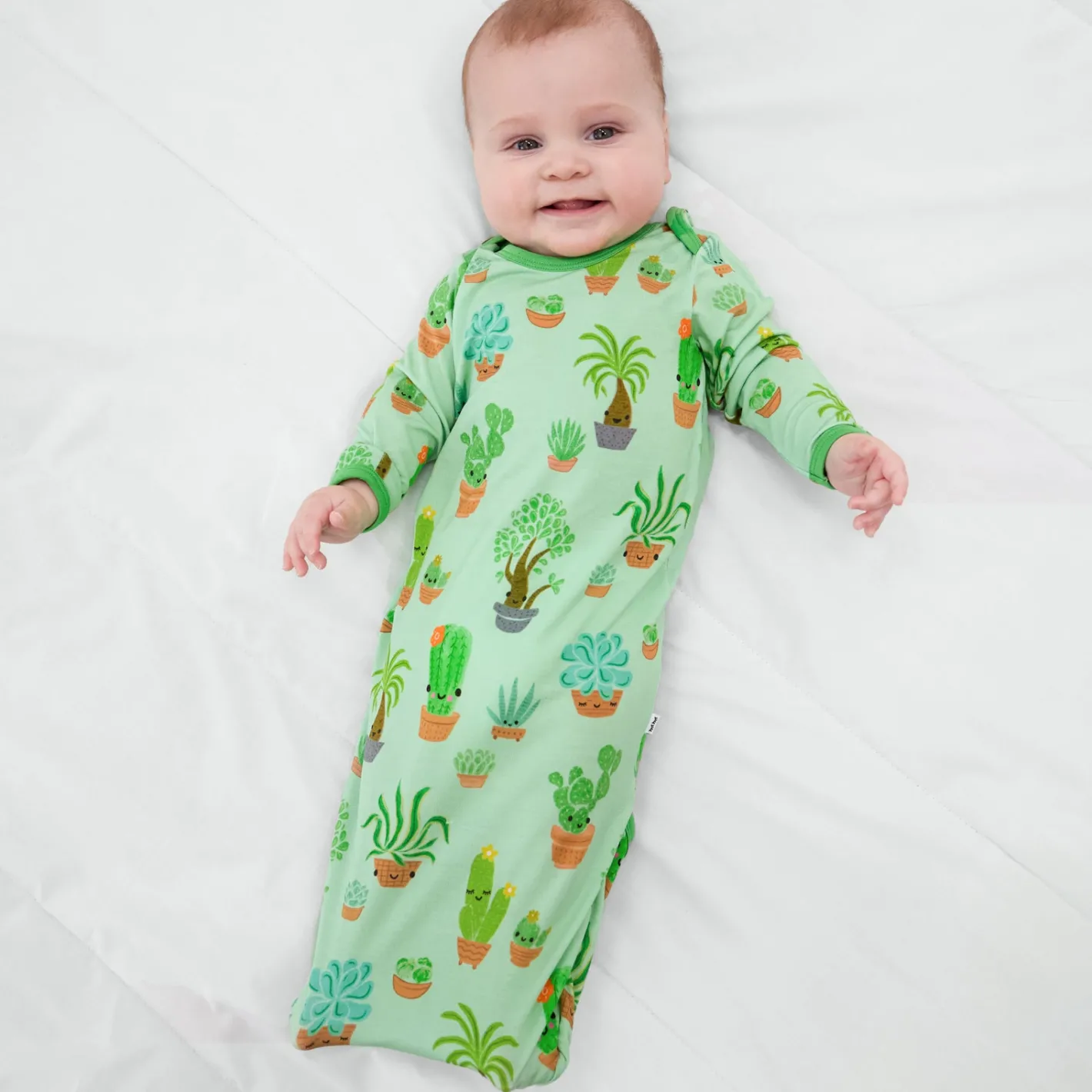 Layette|Infant Gowns<Little Sleepies Infant Gown Succulent Love
