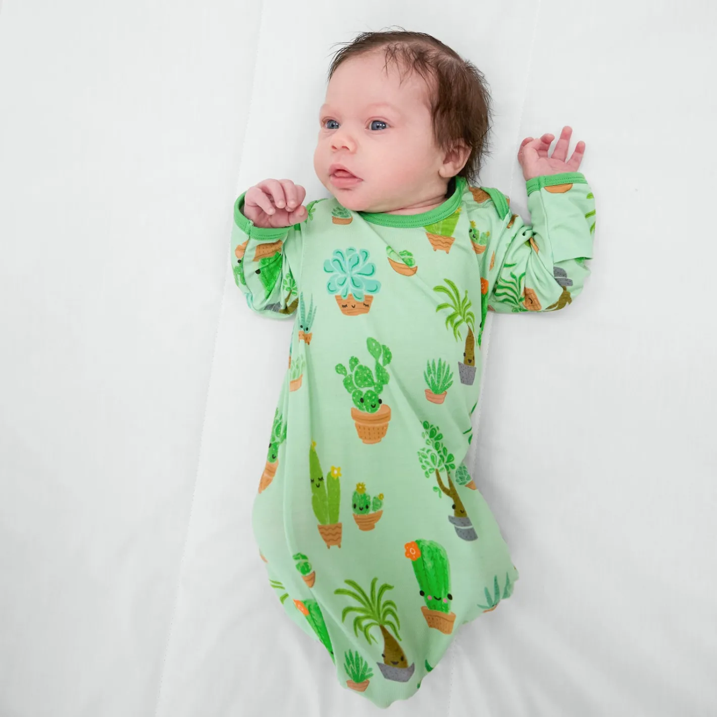 Layette|Infant Gowns<Little Sleepies Infant Gown Succulent Love