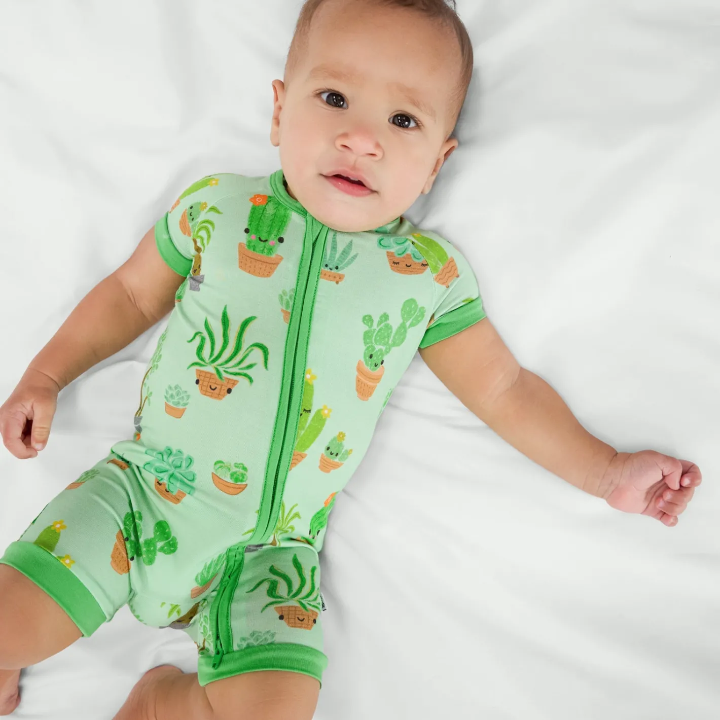Zippies|Mommy & Me<Little Sleepies Shorty Zippy Succulent Love