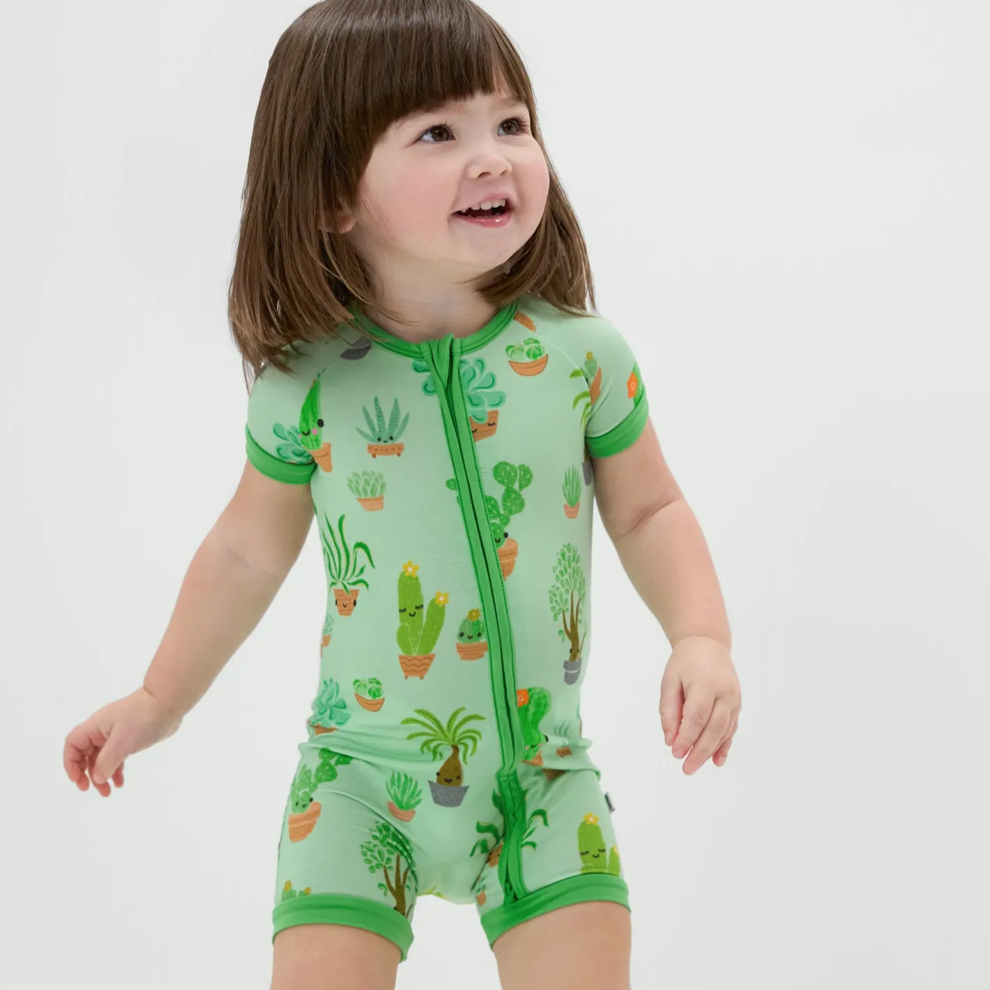 Zippies|Mommy & Me<Little Sleepies Shorty Zippy Succulent Love