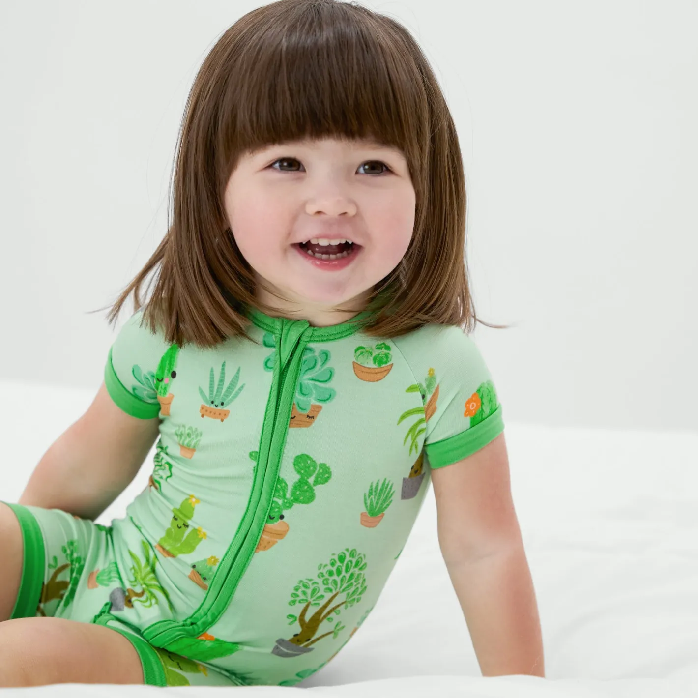 Zippies|Mommy & Me<Little Sleepies Shorty Zippy Succulent Love