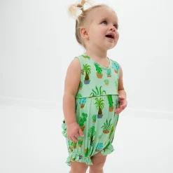 Bamboo Baby Clothes|Rompers<Little Sleepies Bubble Romper Succulent Love