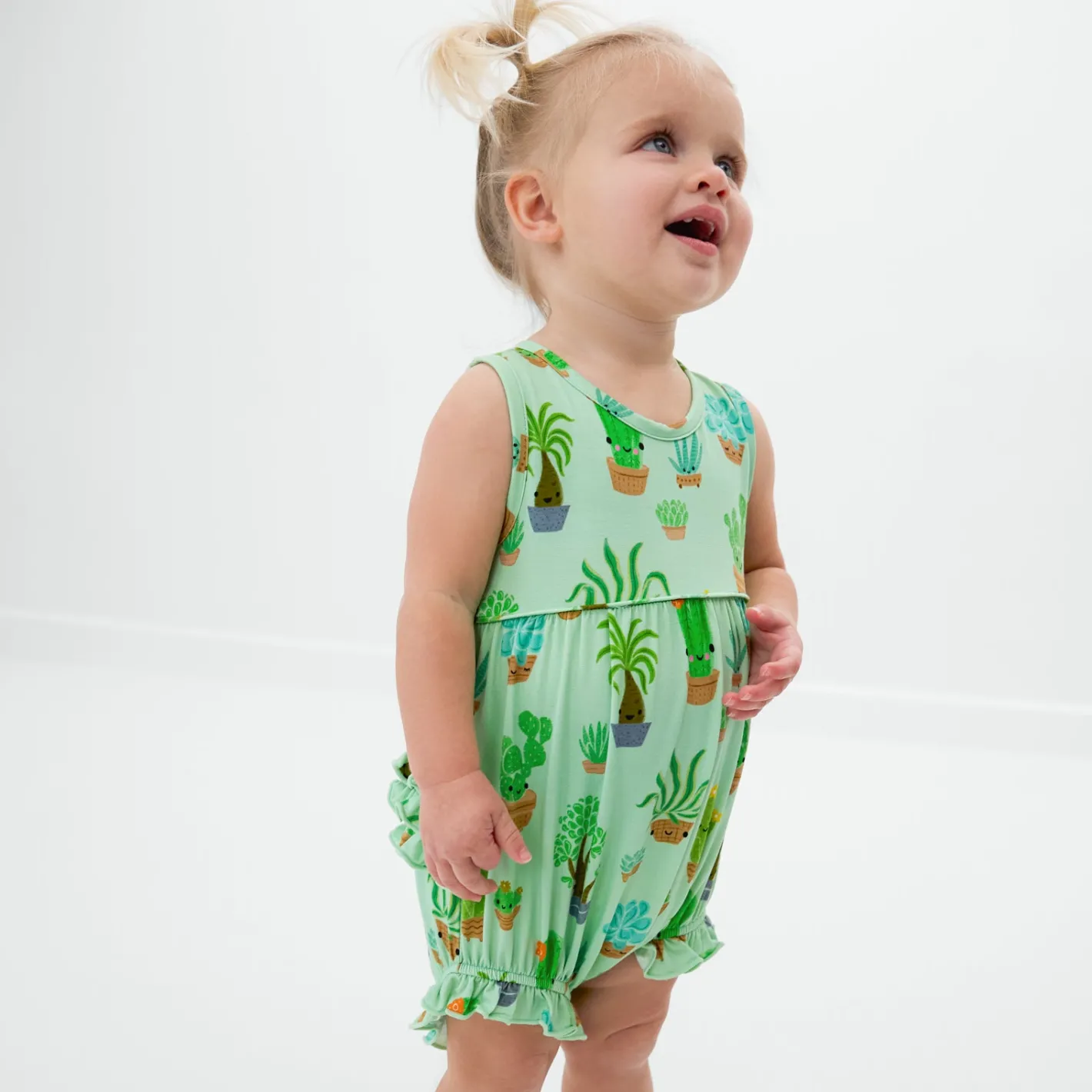 Bamboo Baby Clothes|Rompers<Little Sleepies Bubble Romper Succulent Love