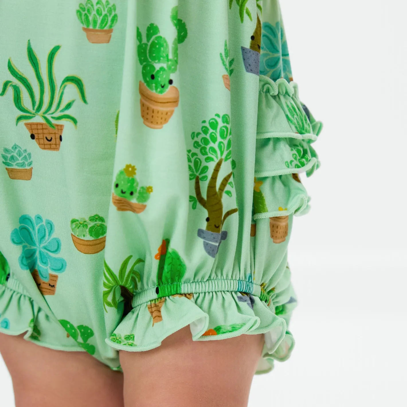 Bamboo Baby Clothes|Rompers<Little Sleepies Bubble Romper Succulent Love