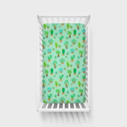 Sheets<Little Sleepies Fitted Crib Sheet Succulent Love