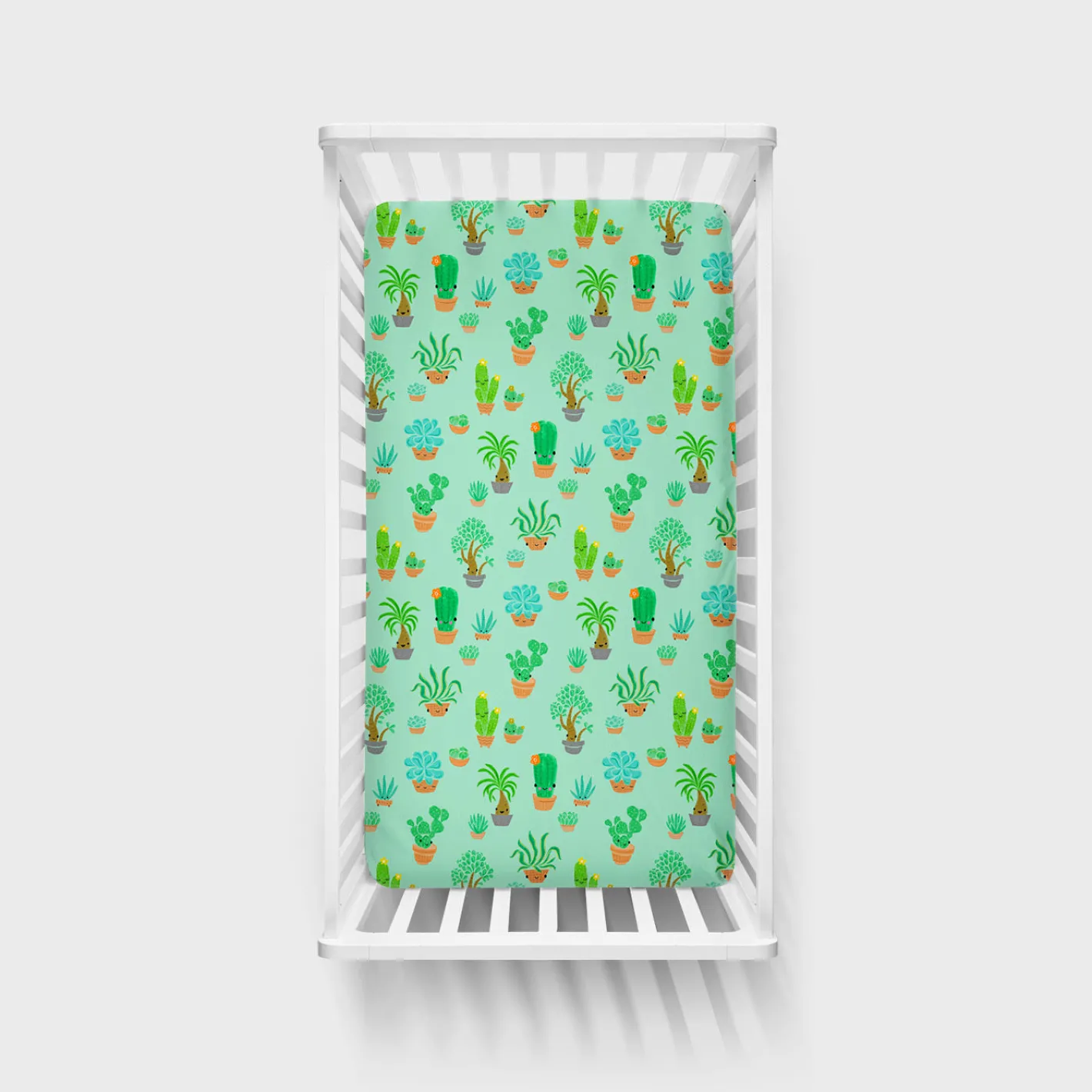 Sheets<Little Sleepies Fitted Crib Sheet Succulent Love