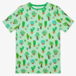 Daddy & Me|Full Family Matching<Little Sleepies Men's Short Sleeve Pajama Top Succulent Love