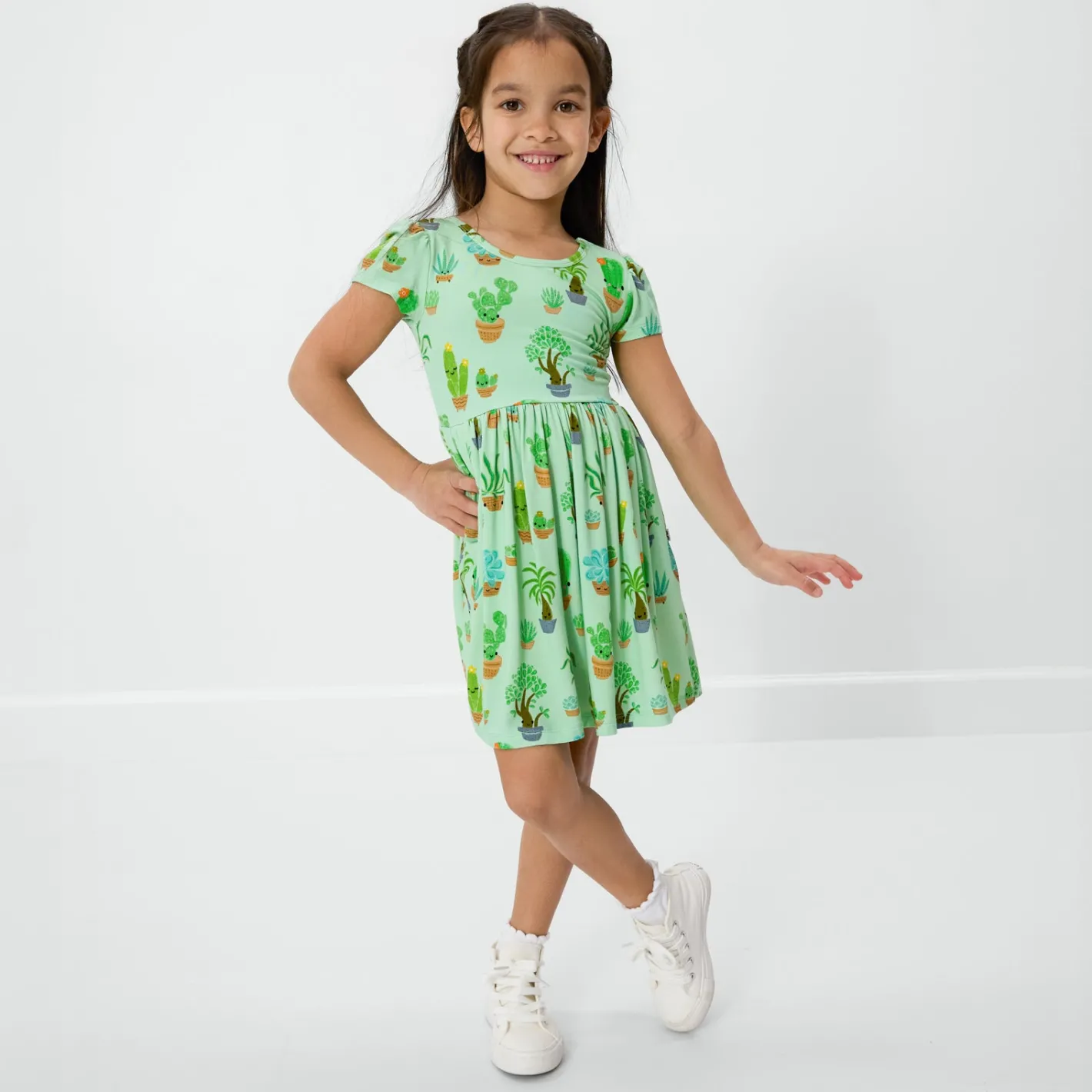 Dresses|Dresses<Little Sleepies Skater Dress Succulent Love