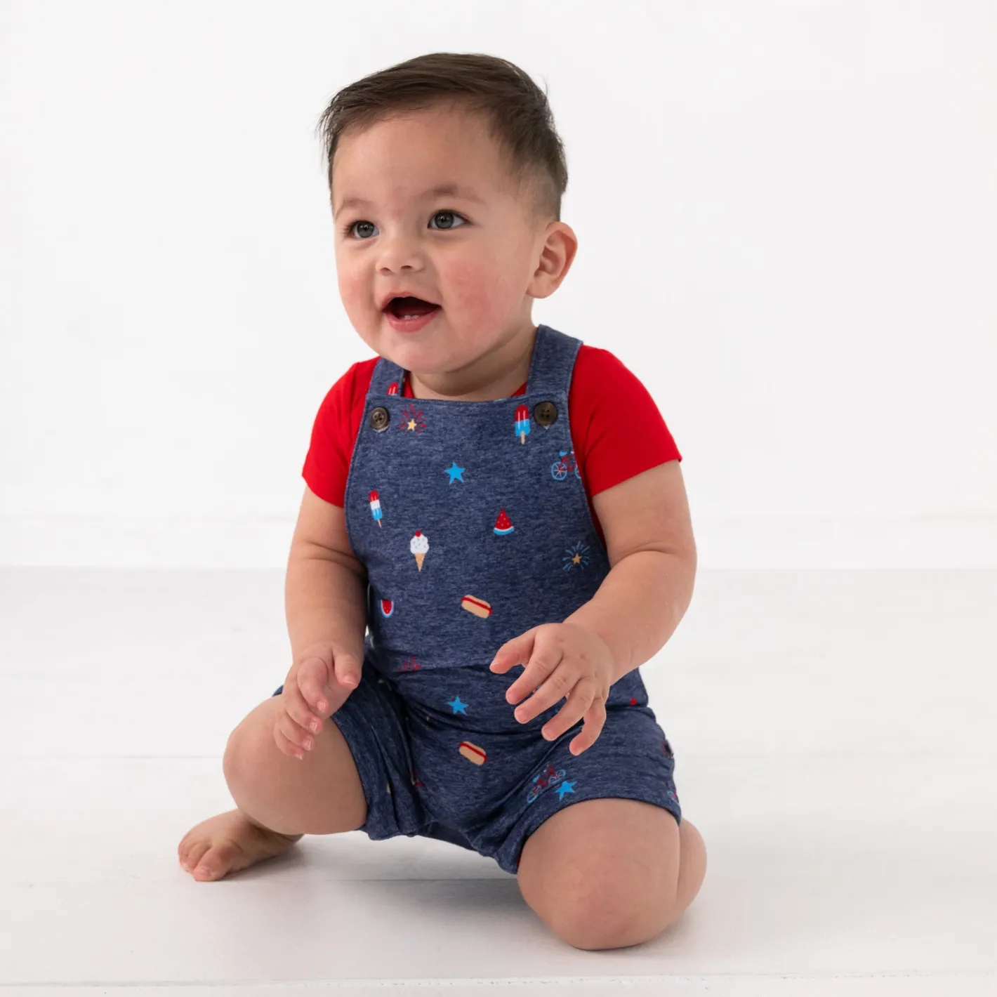 Bamboo Baby Clothes|Joggers<Little Sleepies Shorty Overall Summer Celebrations