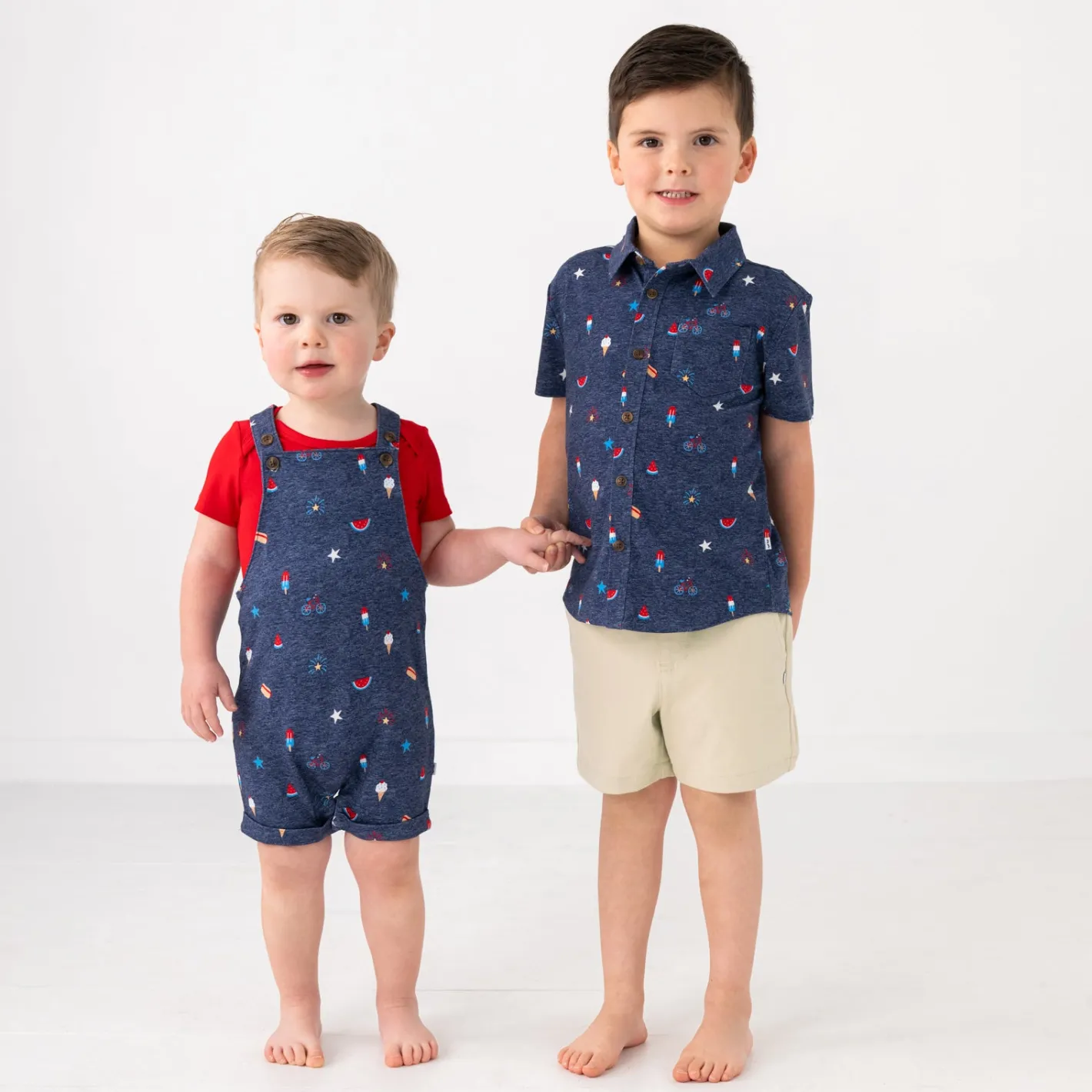 Bamboo Baby Clothes|Joggers<Little Sleepies Shorty Overall Summer Celebrations