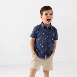Tops & Tees|Tops & Tees<Little Sleepies Button Down Polo Summer Celebrations