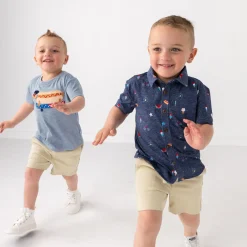 Tops & Tees|Tops & Tees<Little Sleepies Button Down Polo Summer Celebrations