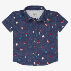 Tops & Tees|Tops & Tees<Little Sleepies Button Down Polo Summer Celebrations