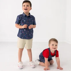 Tops & Tees|Tops & Tees<Little Sleepies Button Down Polo Summer Celebrations